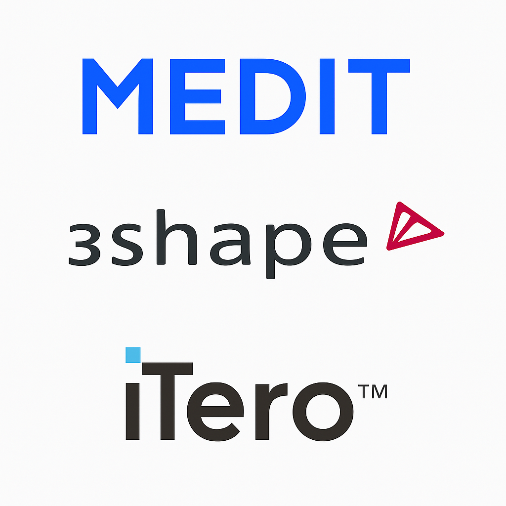 Different types of intraoral scanners